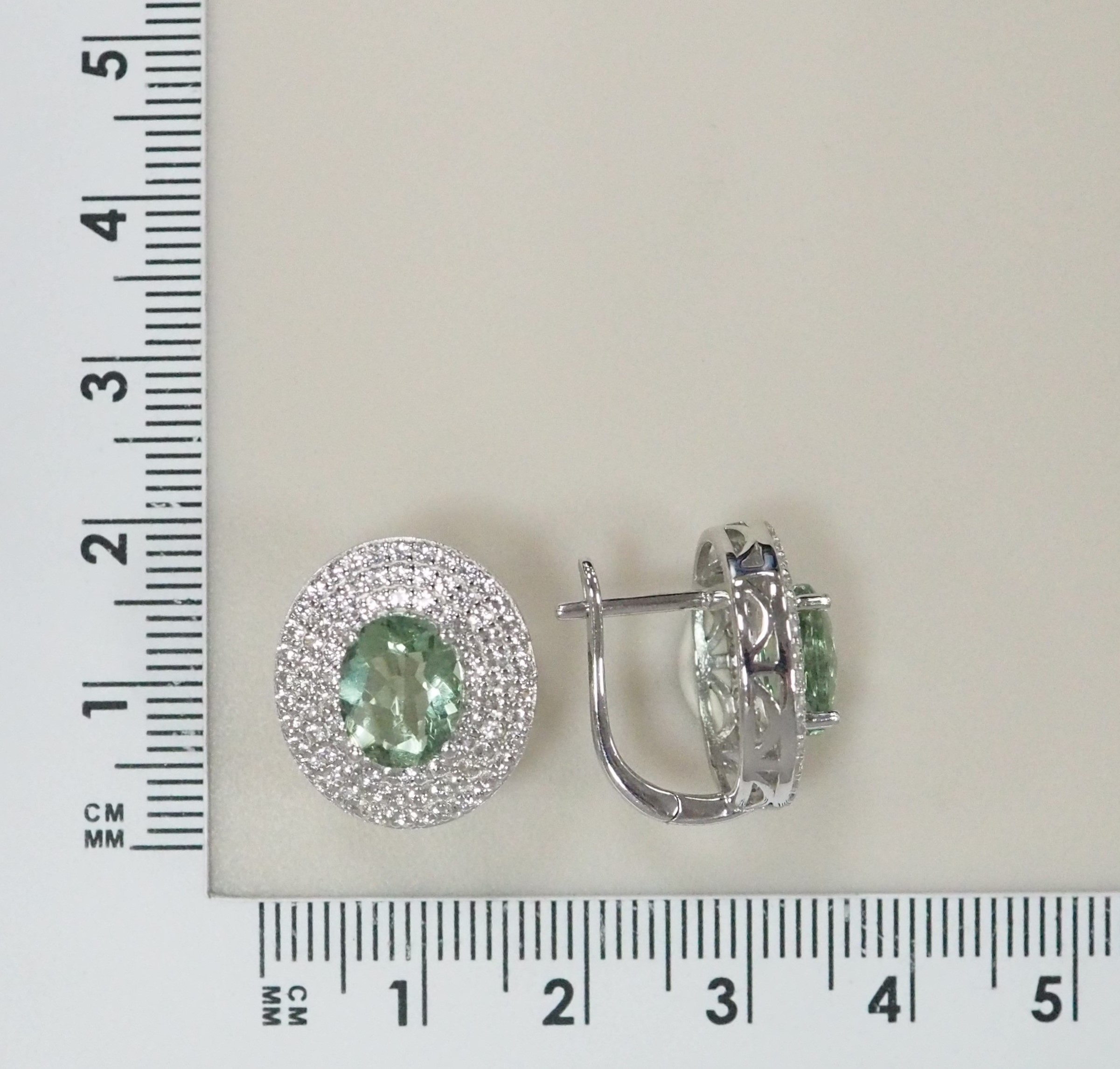 Серебряные серьги с флюоритами